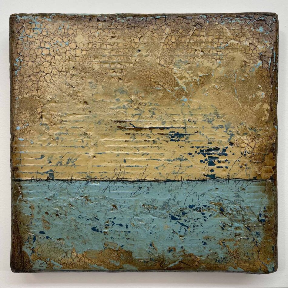 Distressed Surfaces No. 1 | Paint, plaster, and other mediums on plywood-backed canvas | 10" x 10" x 1.5" | 2024